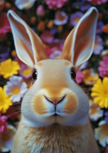 Foto con coniglio adorabile - con,