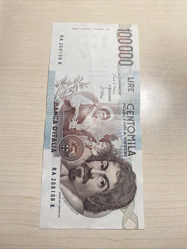 100000 lire caravaggio - , 1
