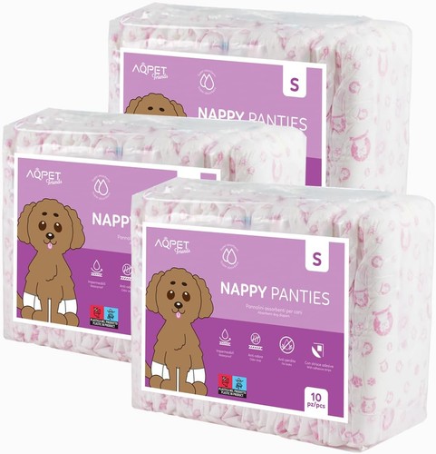 Pannolini per cani - femmine, con