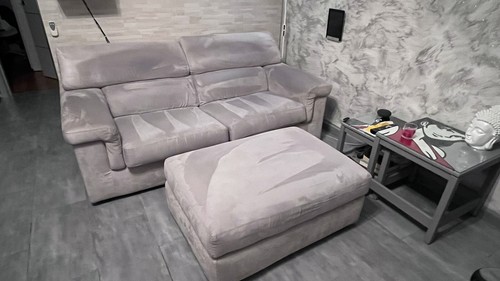 Divano con pouf fino posti - con,