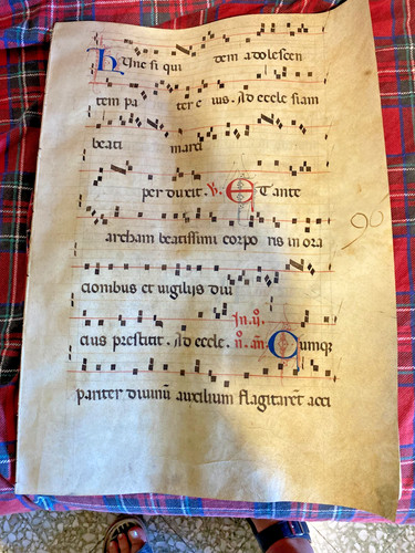 Pergamena antica musica - pergamena,