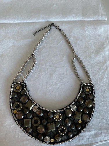 Collana vintage tessuto - collana,
