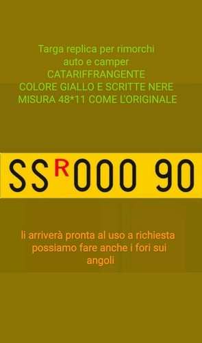 Targa ripetitrice rimorchi - targa,