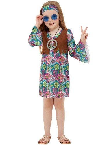 Costume hippie per bambina - da,