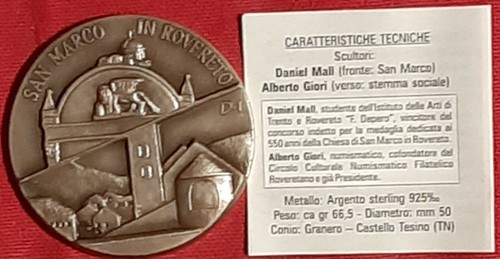 Medaglia 550 chiesa san - medaglia, 550°
