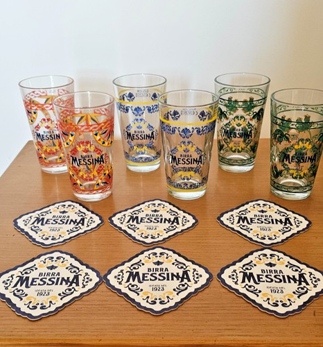 Bicchieri birra messina - 6, x