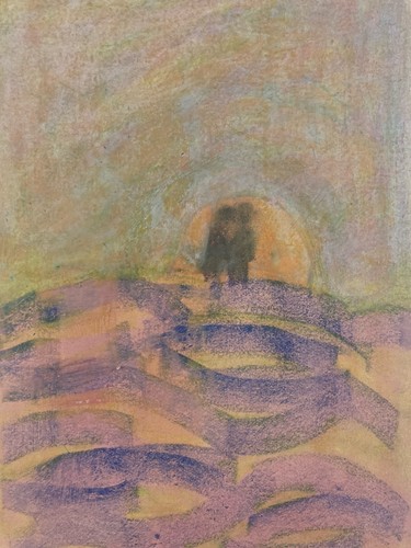 Pittura astratta gouache 1973 - astratta,