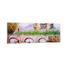 Quadro vetro 90x30cm barca - vetro,