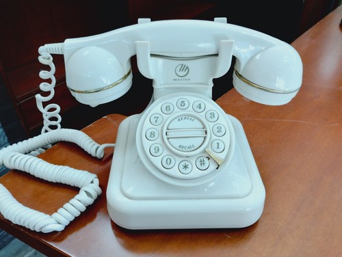Telefono vintage bianco master - telefono,