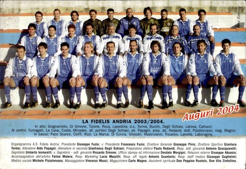 Cartolina calciatori fidelis - cartolina,