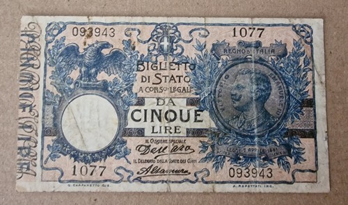 Cinque lire vittorio - 5,