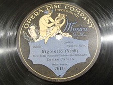 78 giri-12" ENRICO CARUSO "RIGOLETTO "OPERA DISC COMPANY 76111   EX