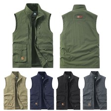 Giubbotto uomo outdoor con tasche smanicato pesca leggero smanicato giacca