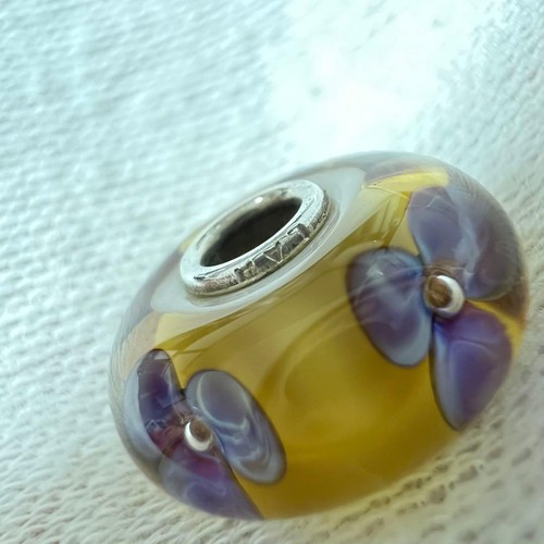 Trollbeads ambra viola pezzo - trollbeads, 1