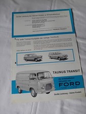 FORD TAUNUS TRANSIT furgone PULMINO BUS brochure OPUSCOLO PROSPEKT 