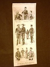 Spanish Navy Uniforms in 1887