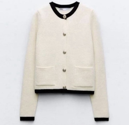 Zara cardigan maglia panna - cardigan,
