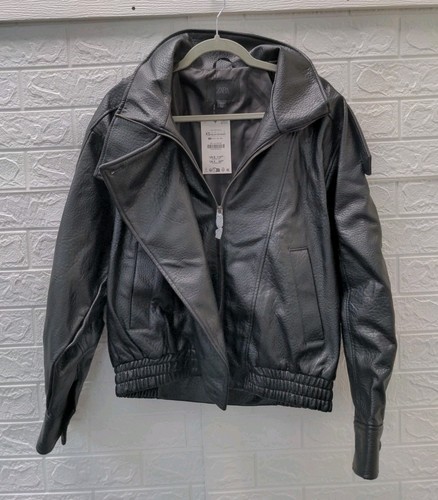 Giacca ecopelle zara nera - giacca,