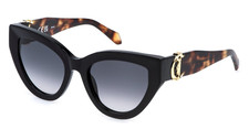 Occhiali da sole donna firmati Just Cavalli nero maculati lenti sfumate cat eye
