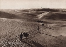 1924 Vintage MAROCCO Mogador Deserto Sabbia Duna Paesaggio FLANDRIN Foto Arte 11X14