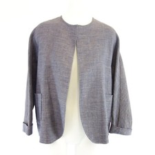 Giacca di lino grigia N8 Milano donna giubbino estivo blazer blouson leggero elegante nuovo