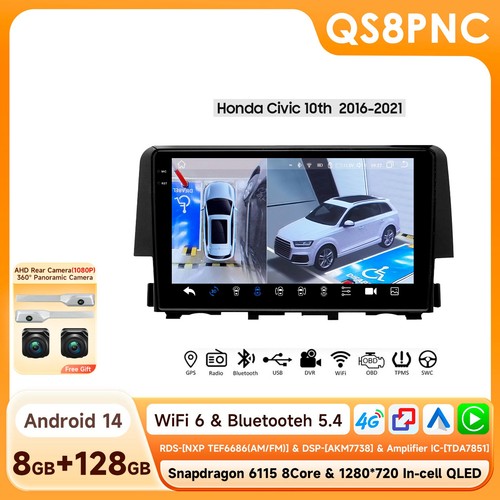 128gbper honda civic - 8+128gbper,
