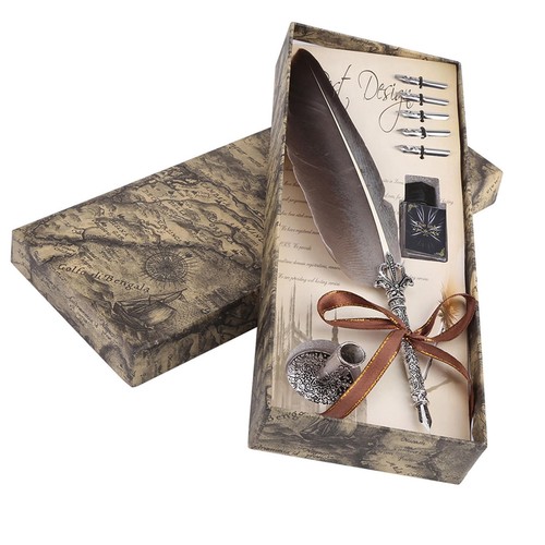 Penna vintage con inchiostro - con,