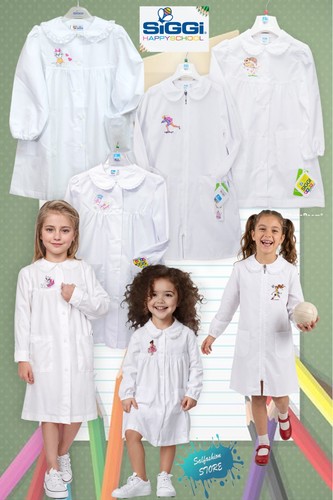 Grembiule bimba bianco