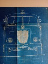 LANCIA ESATAU DISEGNO CARROZZERIA + FOGLIO OMOLOGAZIONE SCALA 1:10 147x72 1955