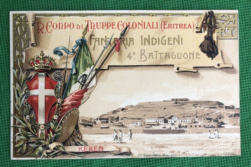 Cartolina militare libia - militare,