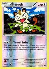 Meowth #74/124 (REVERSE HOLO)