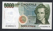   5000 Lire Bellini sr. 000063