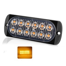 DC 12V 24V 36W LED Camion Strobo Luce Lampeggiante Allarme Lampada Giallo