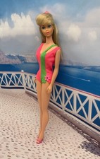 Barbie Standard Vintage #1190 Bionda OSS 1969 Giappone Gamba Dritta Pelle Rosa EXC