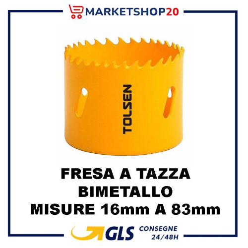Fresa tazza metallo 16mm - tazza,