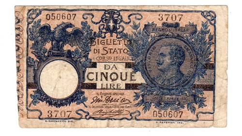 Italie italy italia billet - italy, 5