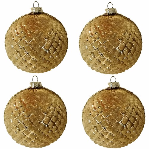 Set palline con quadri oro - quadri,