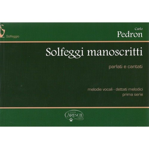 Pedron solfeggi manoscritti