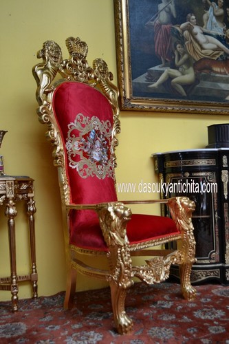 Poltrona trono stile impero - poltrona-trono,