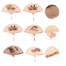  6 Pcs Ventaglio Cinese Cinesi Vintage Decorazioni Fan Decorativi