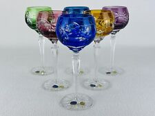 Servizio 6 Calici Da Vino Marsala In Cristallo Di Bohemia