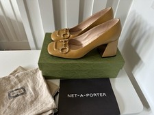 Scarpe a pompa Gucci Malaga con morso di cavallo giallo senape taglia 40 UK 7/7,5