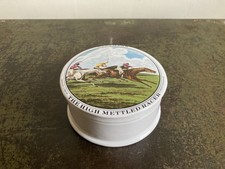 Vintage The High Mettled Racer porcellana inglese coperchio Relish pentola corse cavalli
