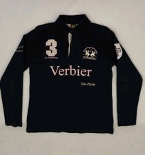 La Martina  Swisse Polo Uomo Taglia M Blu Cotone Ricamato Edizione Limitata