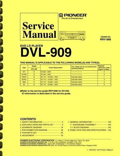 Pioneer dvl 909 laser - laser, ld