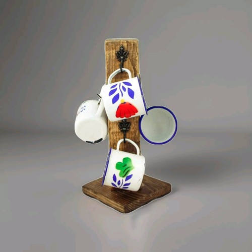 Porta tazze vintage legno - tazze,