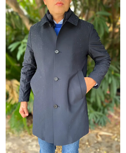 Trench uomo blu imbottito e - -,