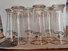 6 bicchieri vintage birra Carlsberg. Vetro bordo dorato 20cl. No Confezione. 