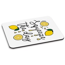 Tappetino mouse computer PC Squeeze The Day Lemon divertente cogliere citazione ispiratrice