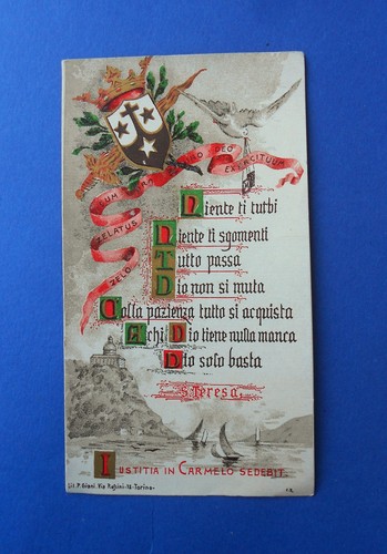 Santino holycard carmelitani - santino,